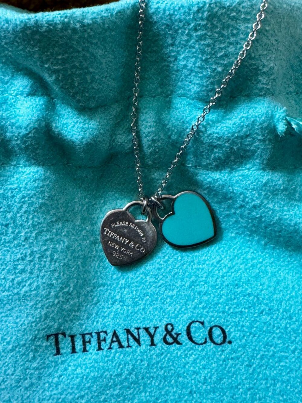 Return to Tiffany - Mini Double Heart Tag Pendant